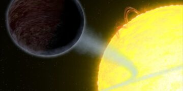 A planet doomed to burn - WASP-12b hurtles toward its star at a speed never seen before and could be gone in a few million years