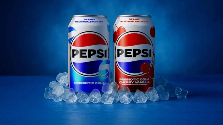 Goodbye to traditional soft drinks - this is the new Pepsi Prebiotic Cola with fiber, no sweeteners and Cherry Vanilla flavor