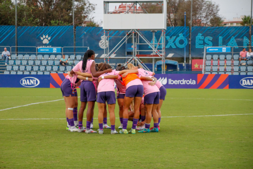 calentamiento espanyol femenino CE Dani Jarque